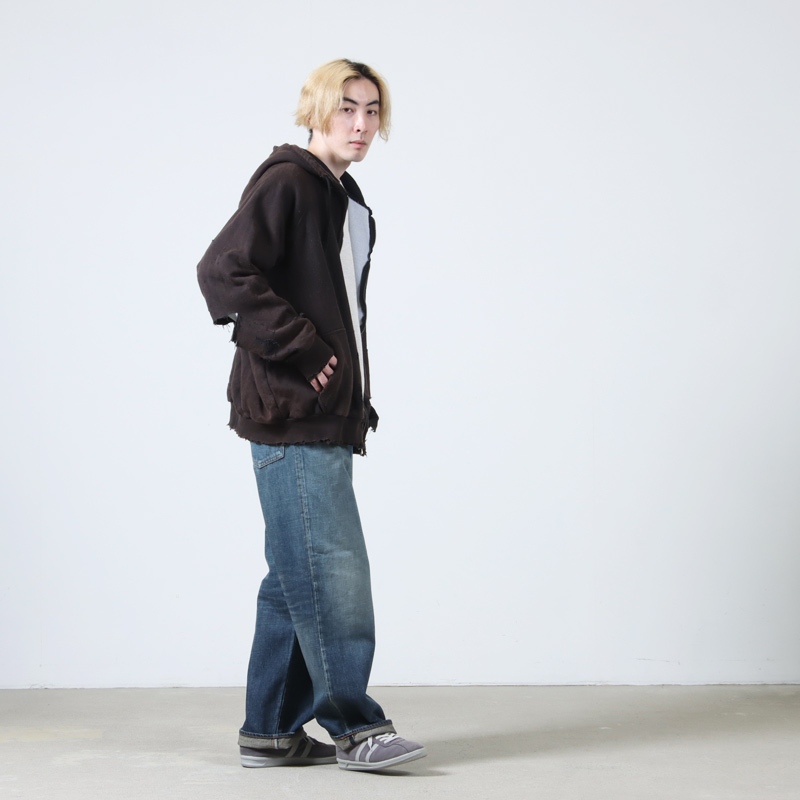 ANACHRONORM(ʥΡ) HARD DAMAGED INNER WAFFLE SWEAT PARKA