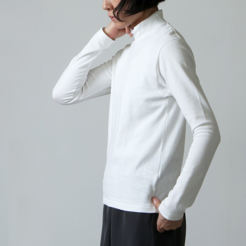 売店 白L COOL TOUCH L S MOCKNECK TOP モックネック 新品