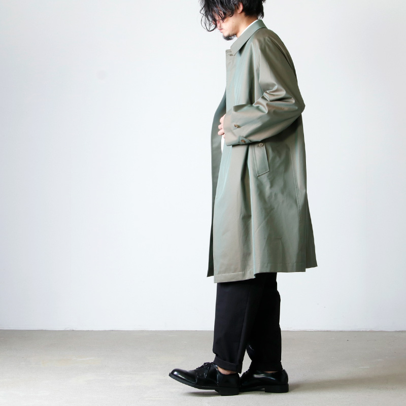 ANATOMICA (アナトミカ) SINGLE RAGLAN Ⅰ S PROOFED GABARDINE Olive For Men /  シングルラグランオリーブ