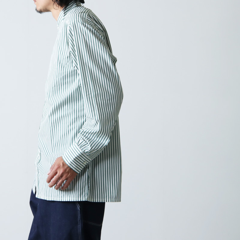 ANATOMICA (アナトミカ) BAND COLLAR SHIRTS CANDY STRIPE / バンドカラーシャツ