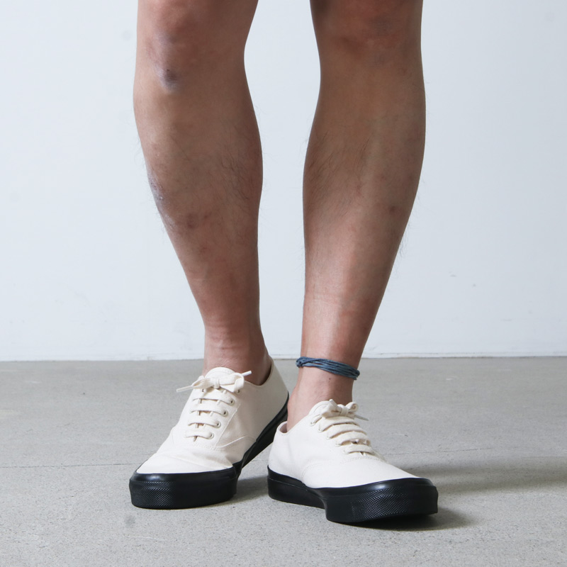 ANATOMICA (アナトミカ) WAKOUWA DECK SHOES LOW BLACK SOLE NATURAL