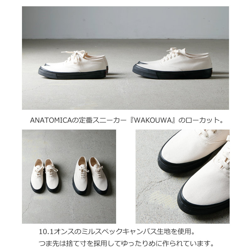 ANATOMICA(ʥȥߥ) WAKOUWA DECK SHOES LOW BLACK SOLE NATURAL