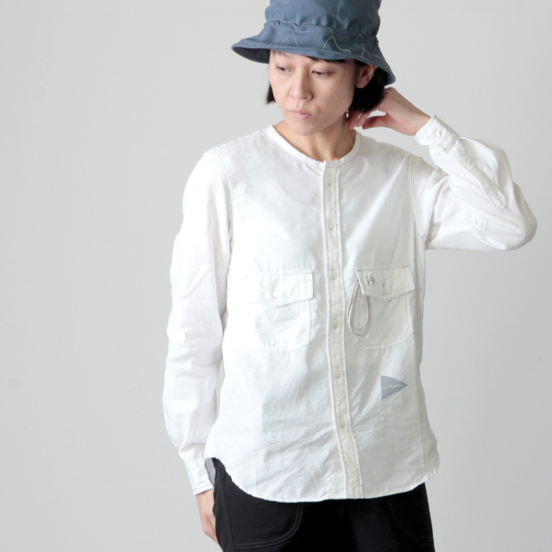 and wander dry linen shirt 4 XL カーキ - シャツ