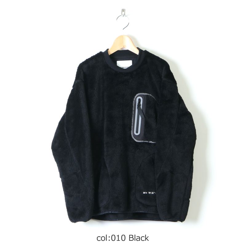 and wander (アンドワンダー) high loft fleece pullover / ハイロフトフリース プルオーバー