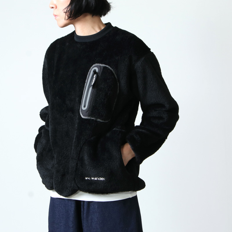 and wander (アンドワンダー) high loft fleece pullover / ハイロフト