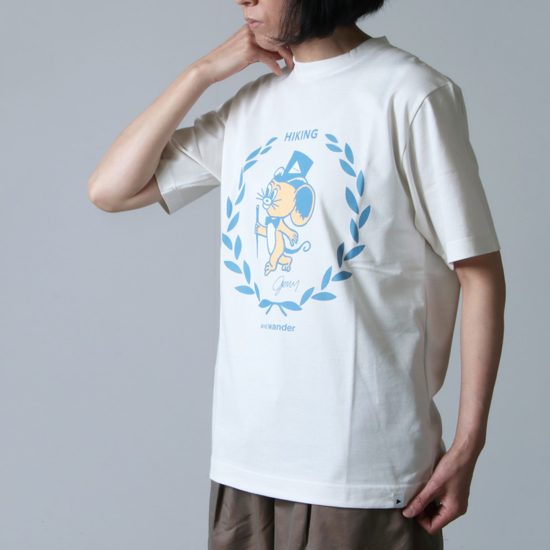 and wander (アンドワンダー) JERRY T by JERRY UKAI short  sleeve T for woman