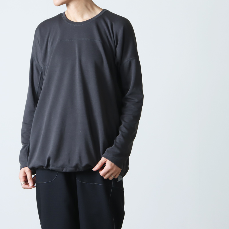 and wander (アンドワンダー) power dry jersey long sleeve T W