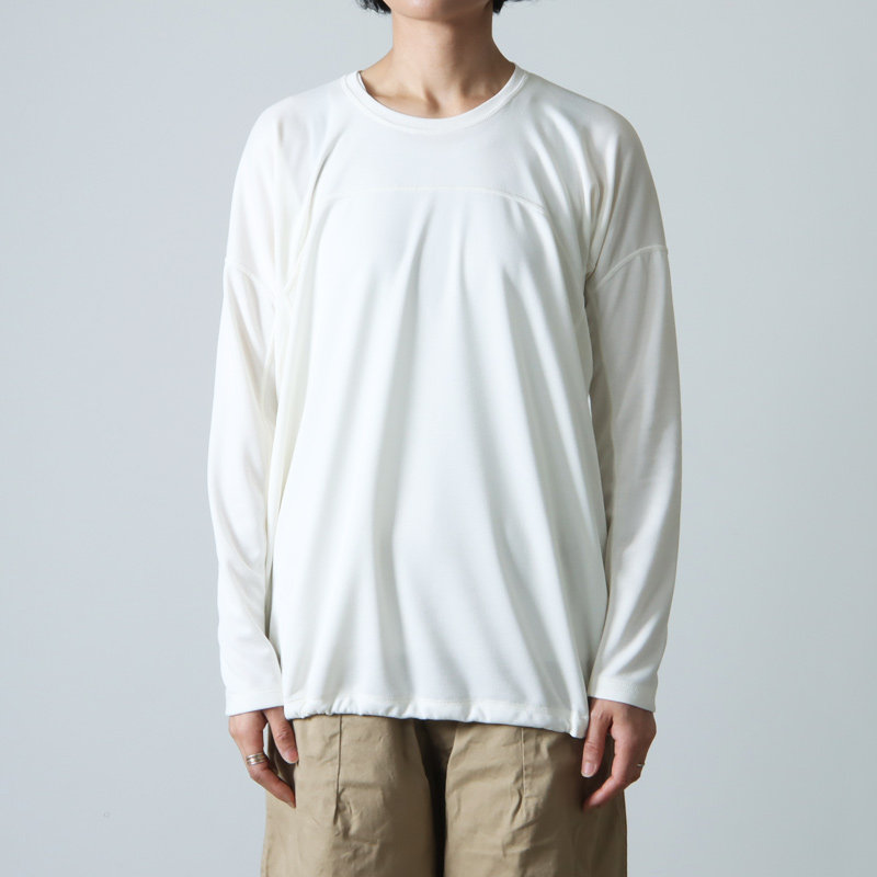 and wander (アンドワンダー) power dry jersey long sleeve T W 