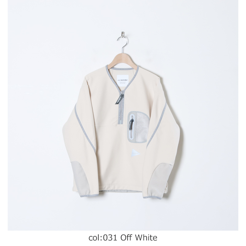 and wander (アンドワンダー) light fleece pullover / ライトフリース