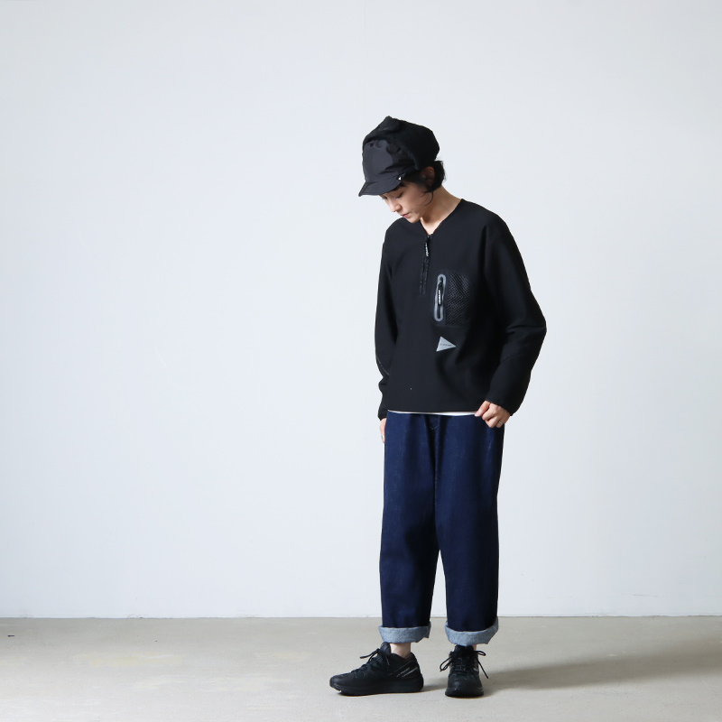 and wander (アンドワンダー) light fleece pullover / ライトフリース