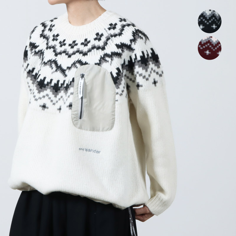 and wander (ɥ) lopi knit sweater for Women / ԥ˥åȥ ǥ