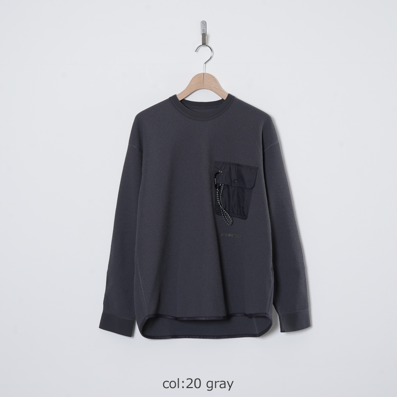 and wander(����ɥ�����) PE waffle LS T