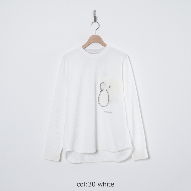 and wander(����ɥ�����) PE waffle LS T
