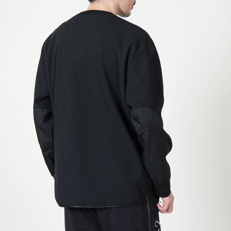 and wander(����ɥ�����) PE waffle LS T