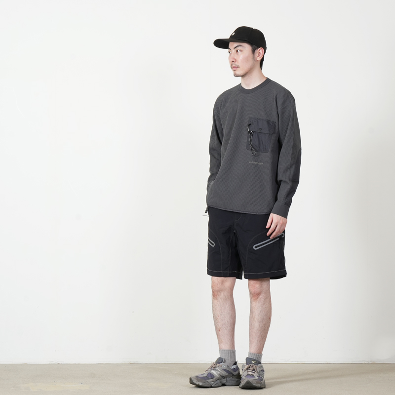 and wander(����ɥ�����) PE waffle LS T