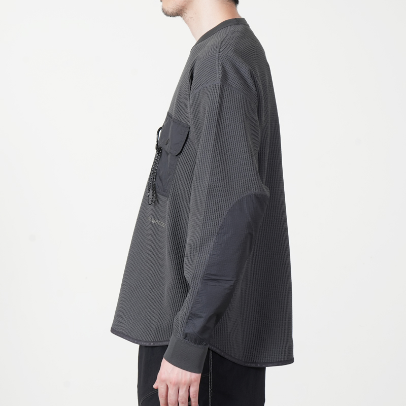and wander(����ɥ�����) PE waffle LS T