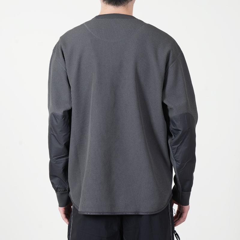and wander(����ɥ�����) PE waffle LS T