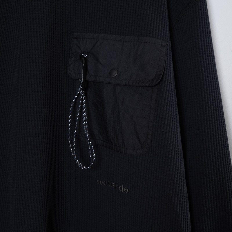 and wander(����ɥ�����) PE waffle LS T