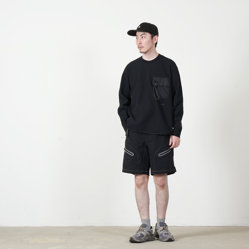and wander(����ɥ�����) PE waffle LS T