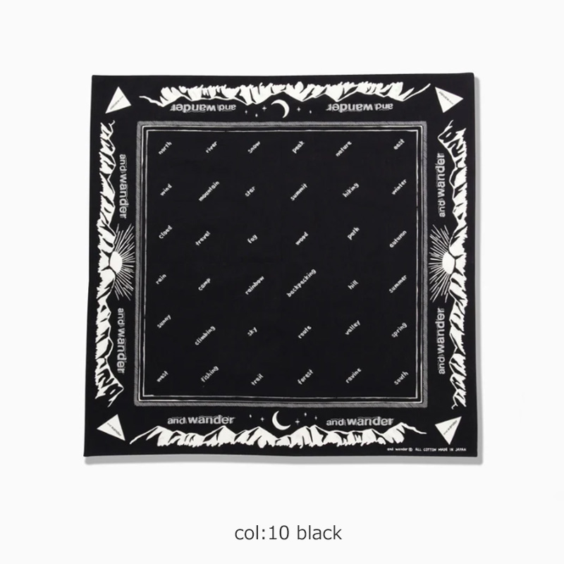 and wander(����ɥ�����) reflective words bandanna