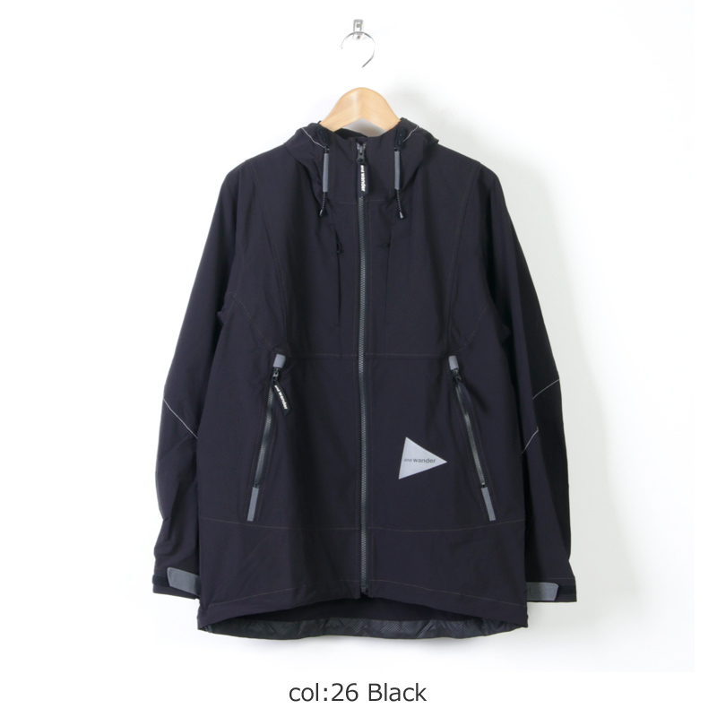 and wander (アンドワンダー) nylon stretch jacket for man