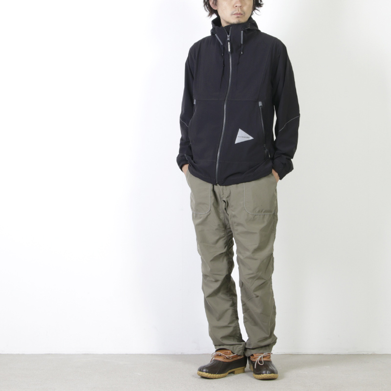 and wander (アンドワンダー) nylon stretch jacket for man