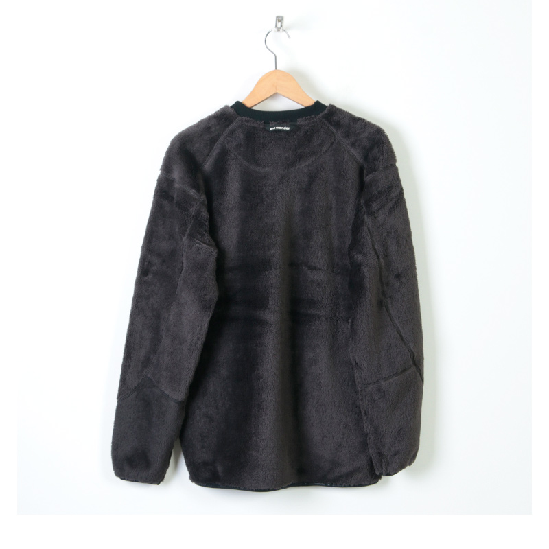 and wander (アンドワンダー) high loft fleece pullover for man ...