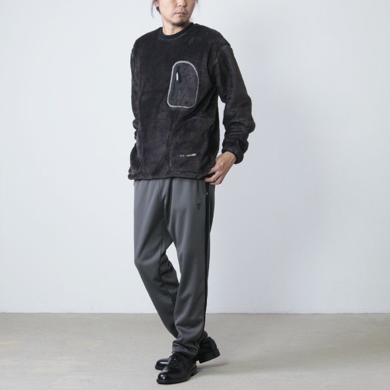 and wander (アンドワンダー) high loft fleece pullover for man ...