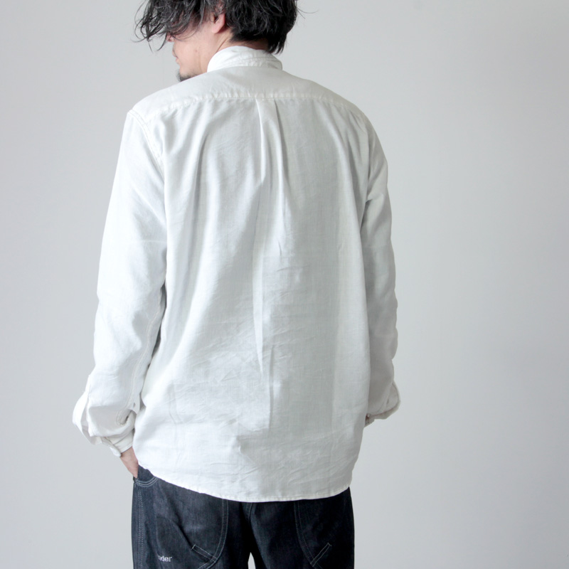 and wander (アンドワンダー) dry linen shirt for man / ドライリネン