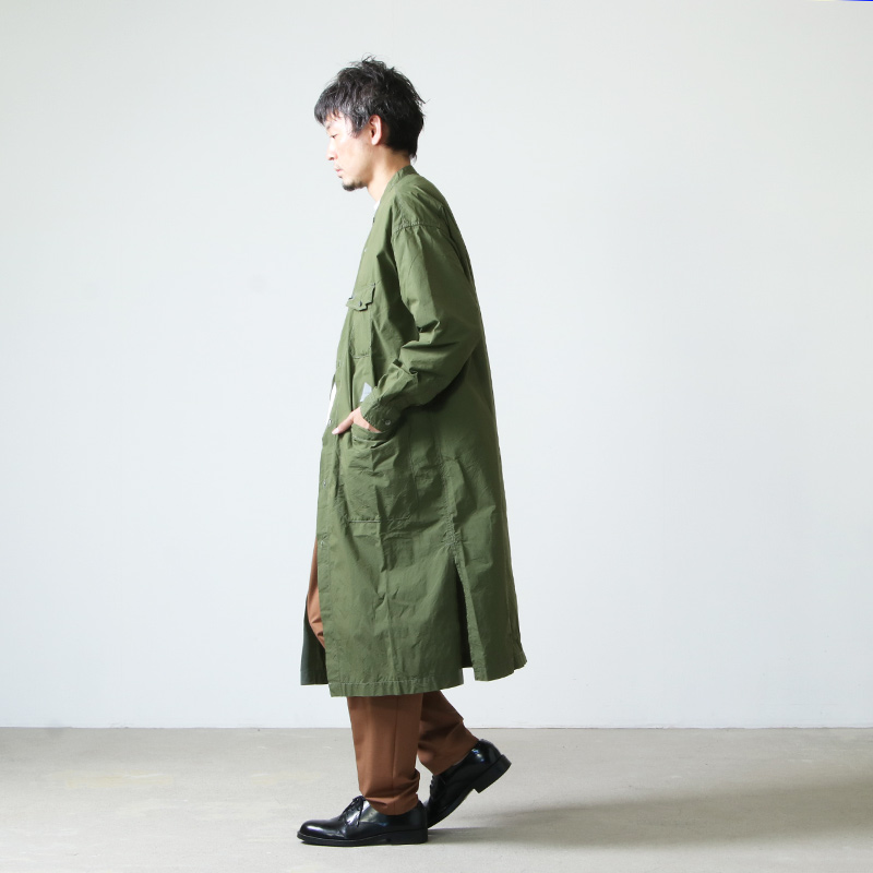 and wander (アンドワンダー) CORDURA typewriter long shirt for man ...