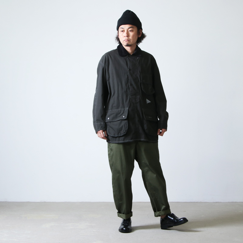 and wander (アンドワンダー) Barbour CORDURA solway shirt for man ...