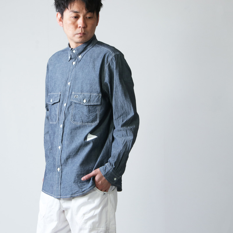 and wander(ɥ) CORDURA indigo chambray shirt