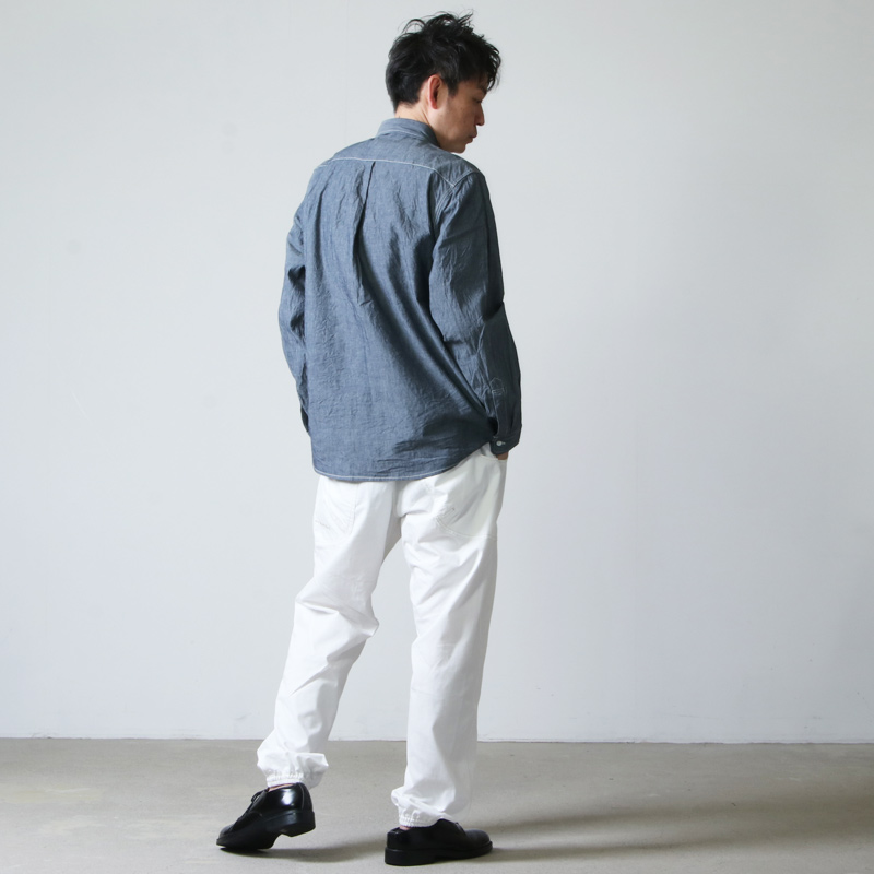 and wander(ɥ) CORDURA indigo chambray shirt