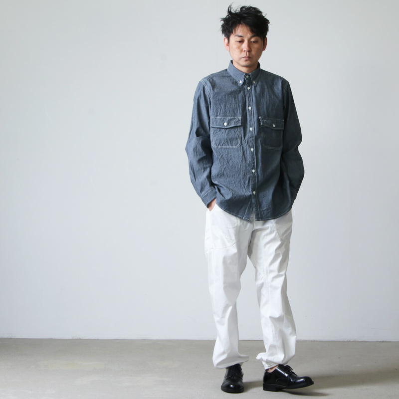 and wander(ɥ) CORDURA indigo chambray shirt