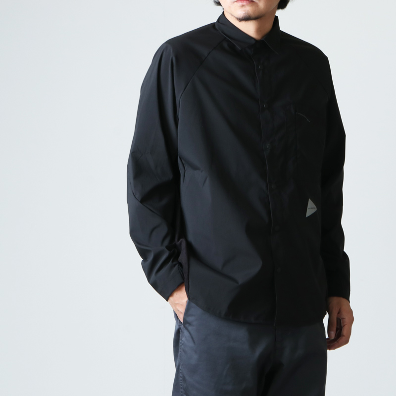 最大91%OFFクーポン And Wander Fleece Base LS Shirt フリースシャツ黒 asakusa.sub.jp