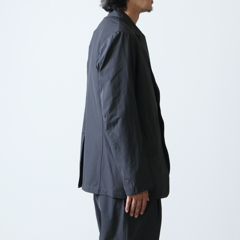 and wander (アンドワンダー) plain tailored stretch jacket ...