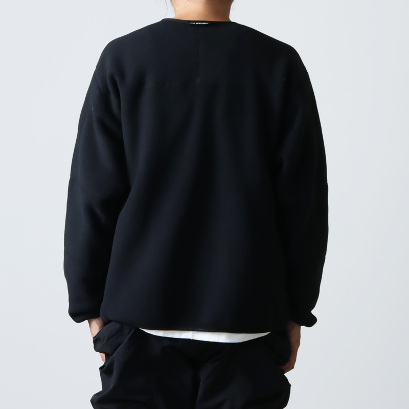 and wander (アンドワンダー) wool fleece cardigan / ウールフリースカーディガン