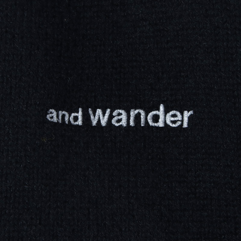 and wander (アンドワンダー) Shetland wool sweater / シェットランド