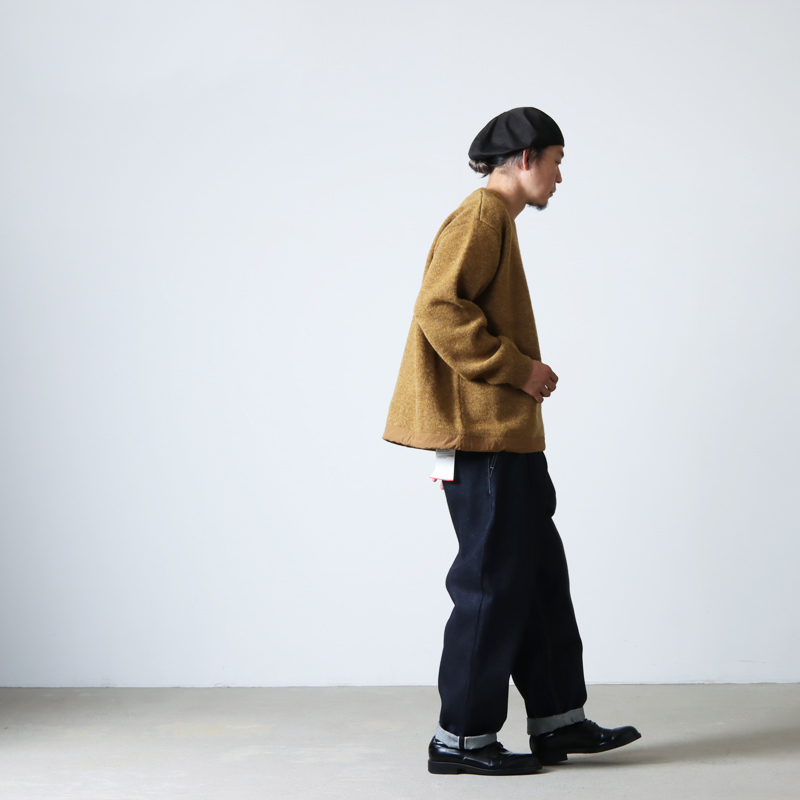 and wander (アンドワンダー) Shetland wool sweater / シェットランドウールセーター