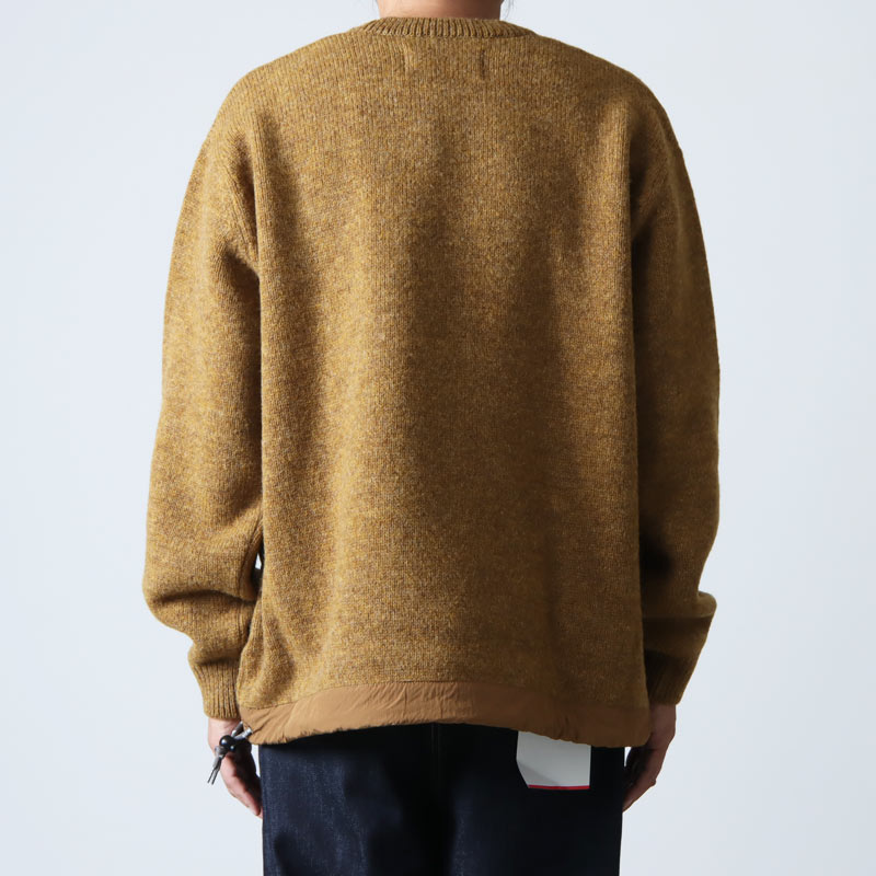 and wander (アンドワンダー) Shetland wool sweater / シェットランドウールセーター