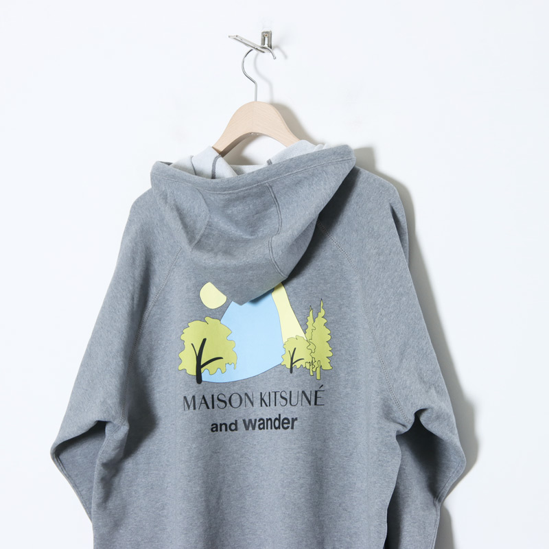 and wander (アンドワンダー) DRY COTTON SWEATHOODIE MKxAWD / ×メゾンキツネ  ドライコットンスウェットフーディー