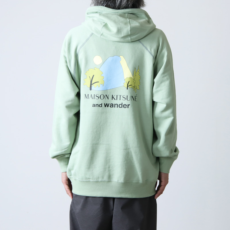 and wander (アンドワンダー) DRY COTTON SWEATHOODIE MKxAWD / ×メゾンキツネ  ドライコットンスウェットフーディー