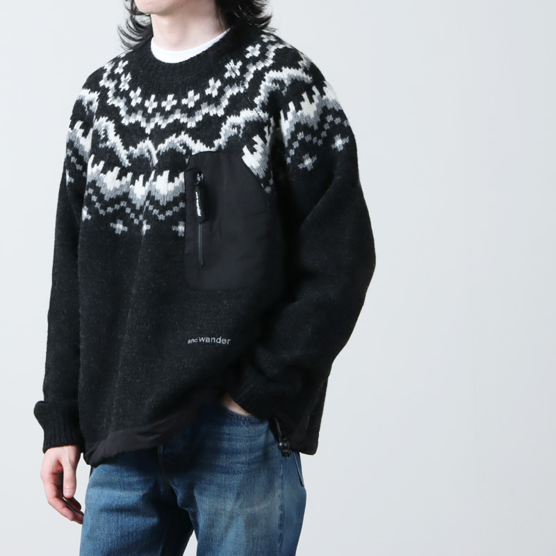 and wander (ɥ) lopi knit sweater for Men / ԥ˥åȥ 
