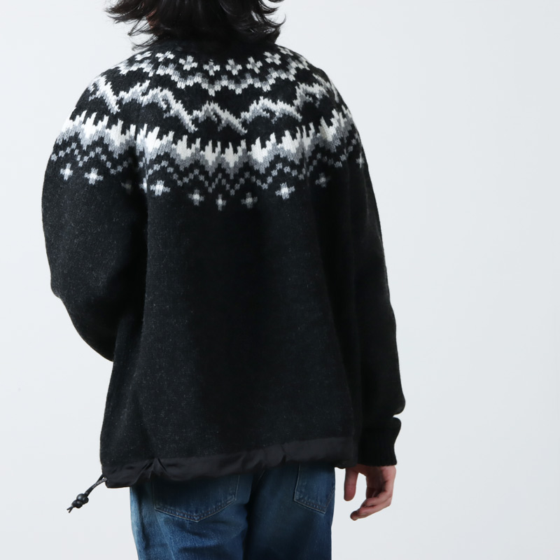 and wander (アンドワンダー) lopi knit sweater for Men / ロピニット