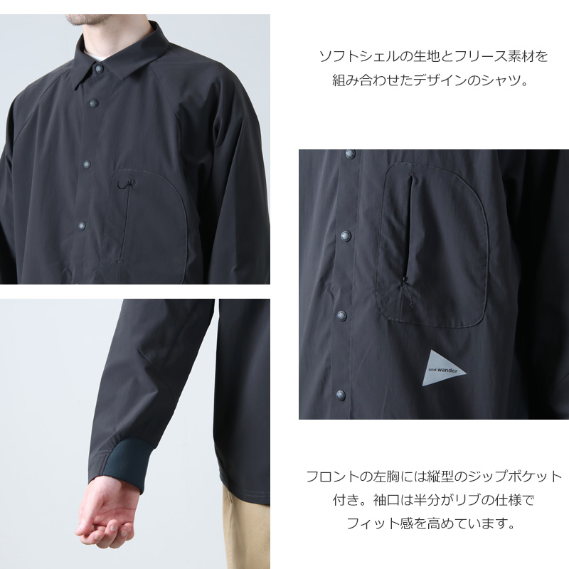 and wander(ɥ) 23 fleece base LS shirt