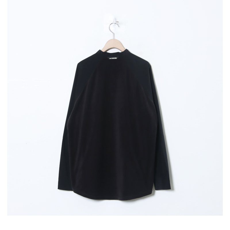 and wander(ɥ) fleece base band collar shirt
