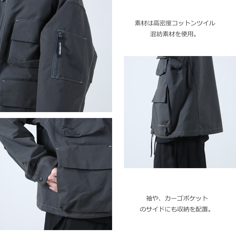 and wander(ɥ) C/PE twill field jacket