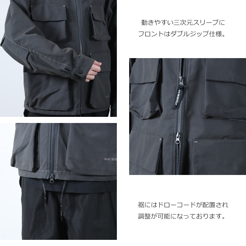 and wander(ɥ) C/PE twill field jacket