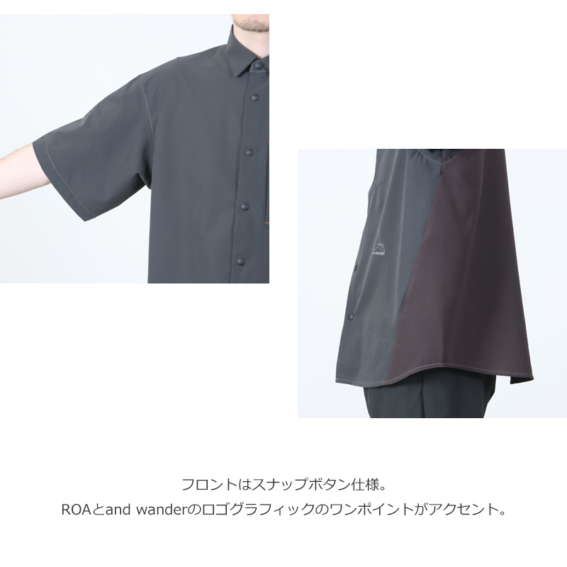 and wander(����ɥ�����) ROA �� and wander breathable shirt