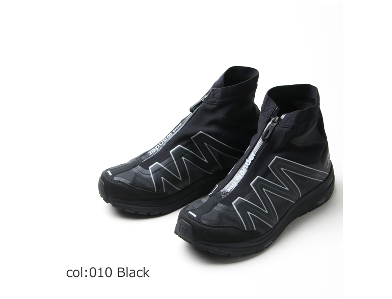 and wander(アンドワンダー) reflective highcut sneakers by salomon